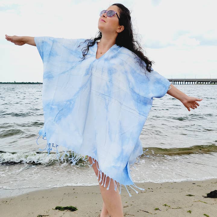 Beach cover up, Beach Dress, Hand made Light cover sky for wholesale by EBRU Home
