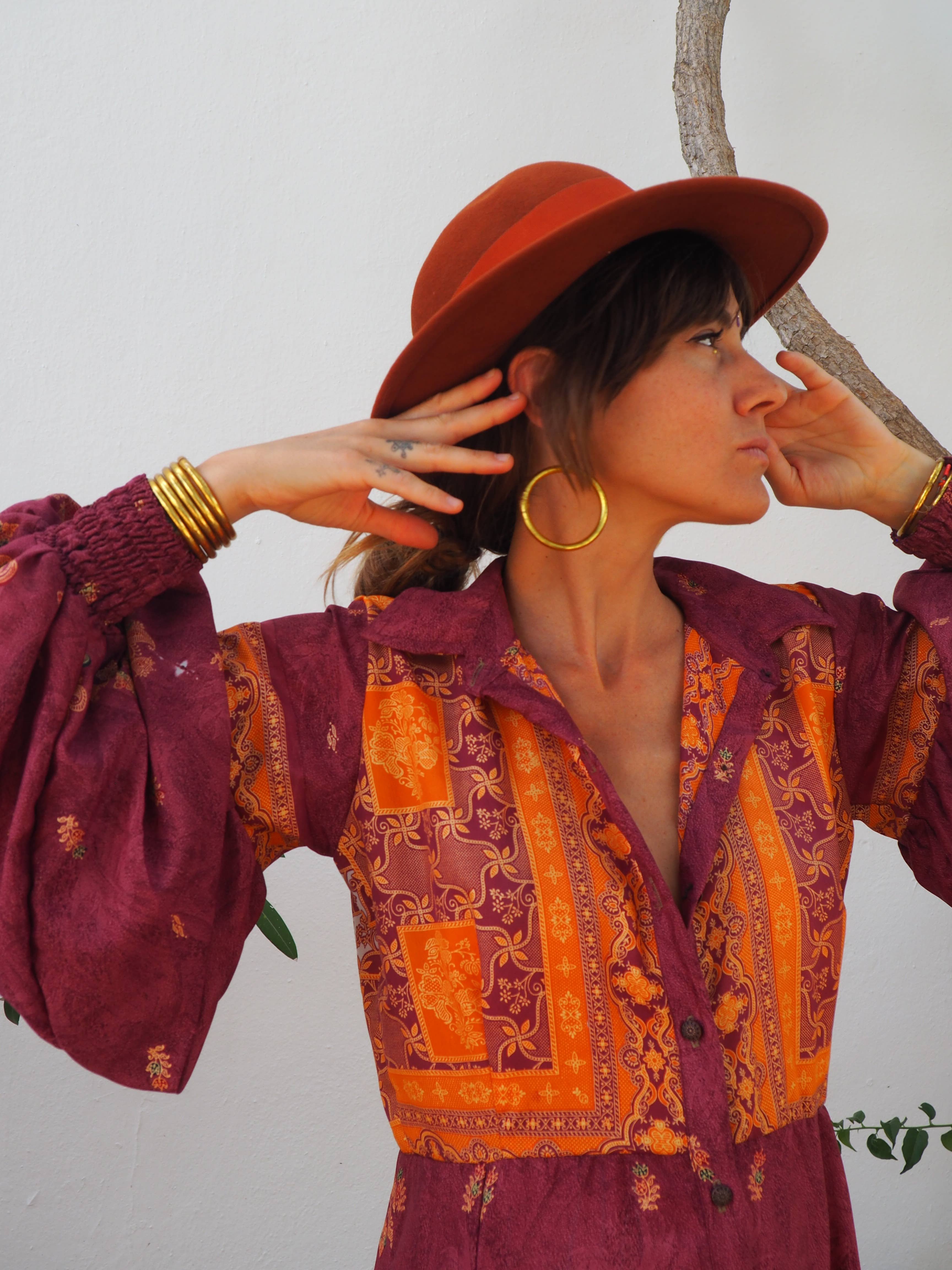 Vagabond Ibiza - Wholesale Dress - Women's - The Lenya Dress– Up-cycled Vintage Sari Dress 28