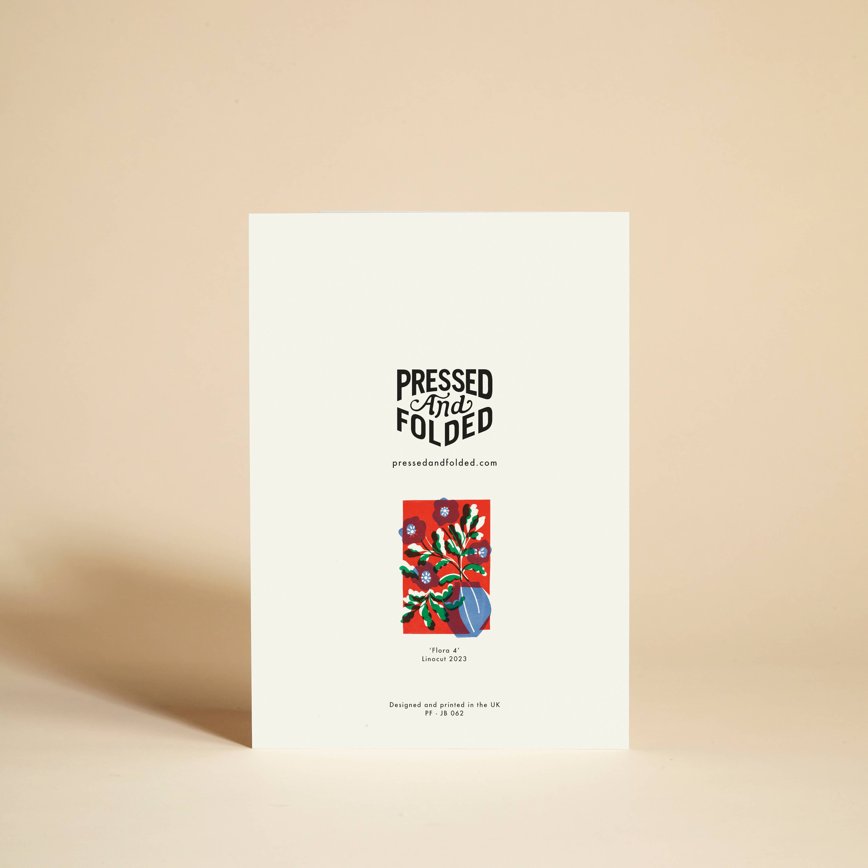 Pressed and Folded - Wholesale Everyday Greeting Card - Flora 4 Greeting Card2