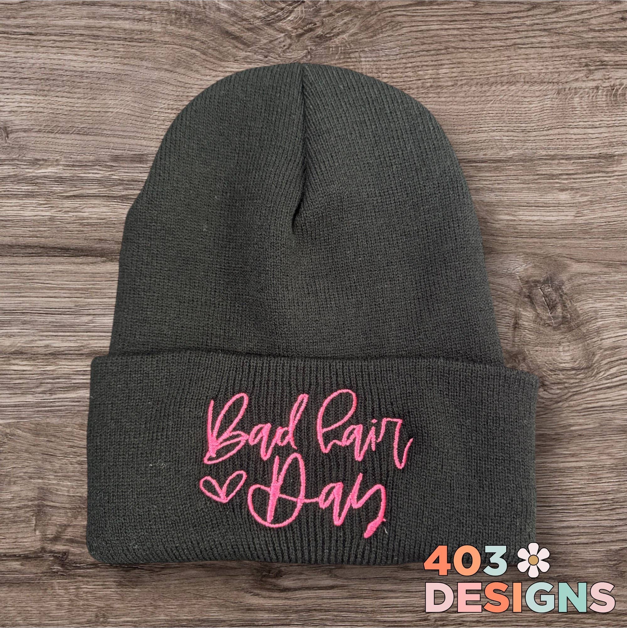 403 Designs - Wholesale Beanie - Women's - Bad Hair Day Embroidered Beanie0