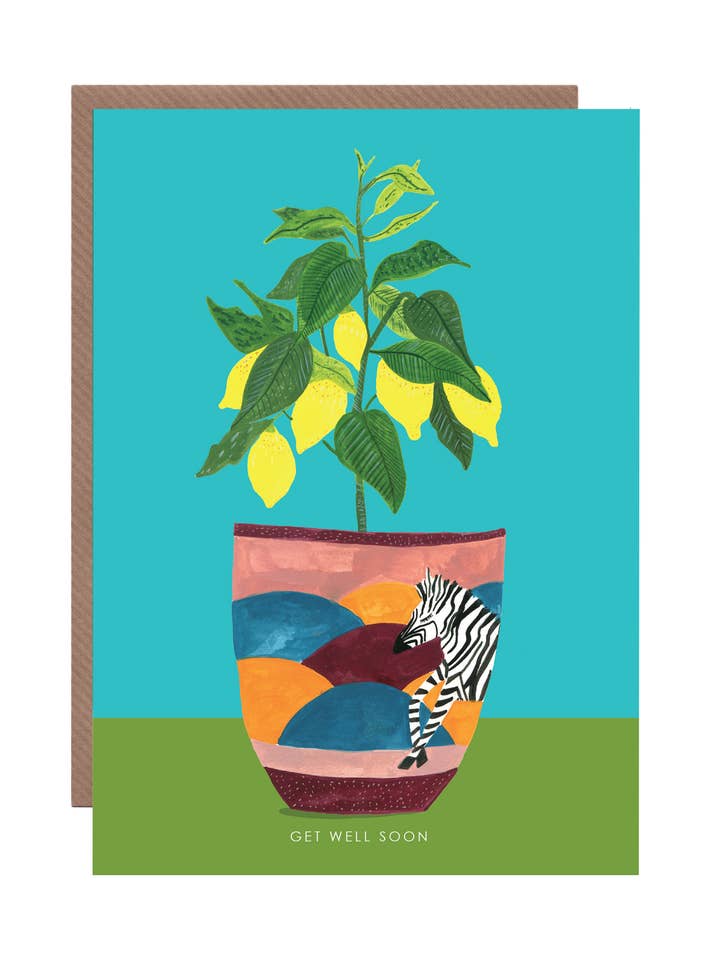 Carte de vœux « Lemon Tree » Get Well Soon pour la vente par Hutch Cassidy (Greetings Cards and Paper Goods)