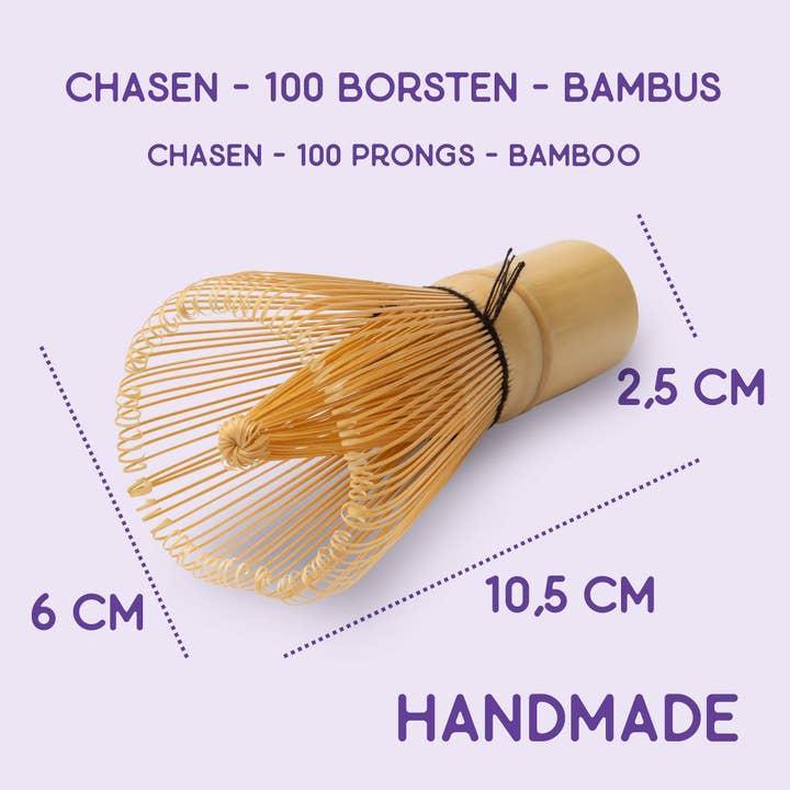 Matcha Passion GmbH – wholesale Tesil/Infuser – Matcha kvast chasen av vit bambu med 100 borst
