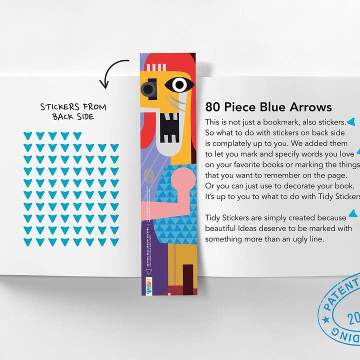 Adesivo freccia 80 pezzi con segnalibro per la vendita all'ingrosso da parte di Tidy Stickers