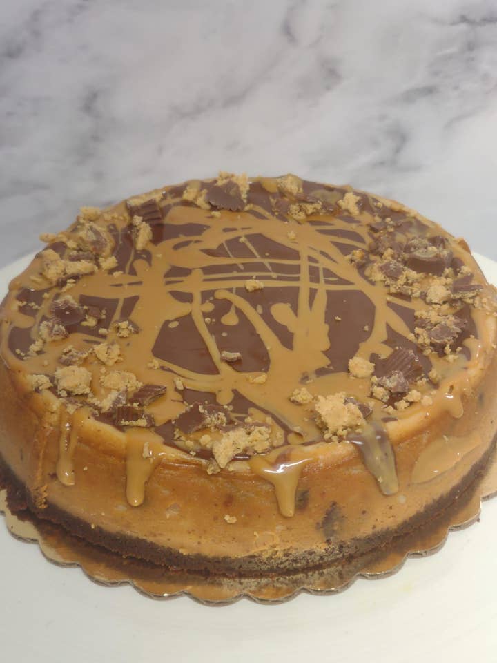 Reese's Caramel Chocolate Cheesecake 8"inch for wholesale by Cheesecake Carousel