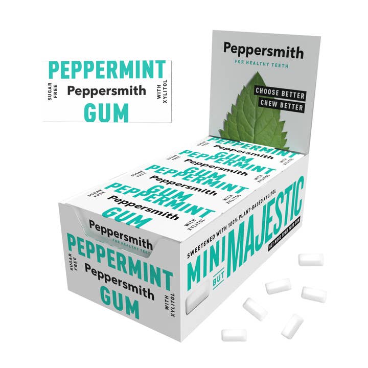 Peppersmith – wholesale Chewing gum – Peppersmith Peppermint Gum, 12 x 15g (1 Case)1