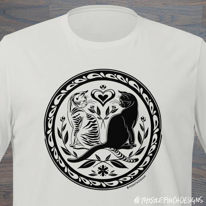 House Cat Hex Sign Unisex T-Shirt for wholesale by Thistle Finch Designs