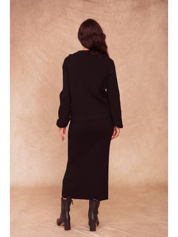 Black MAZARINE Cardigan for wholesale on Faire4