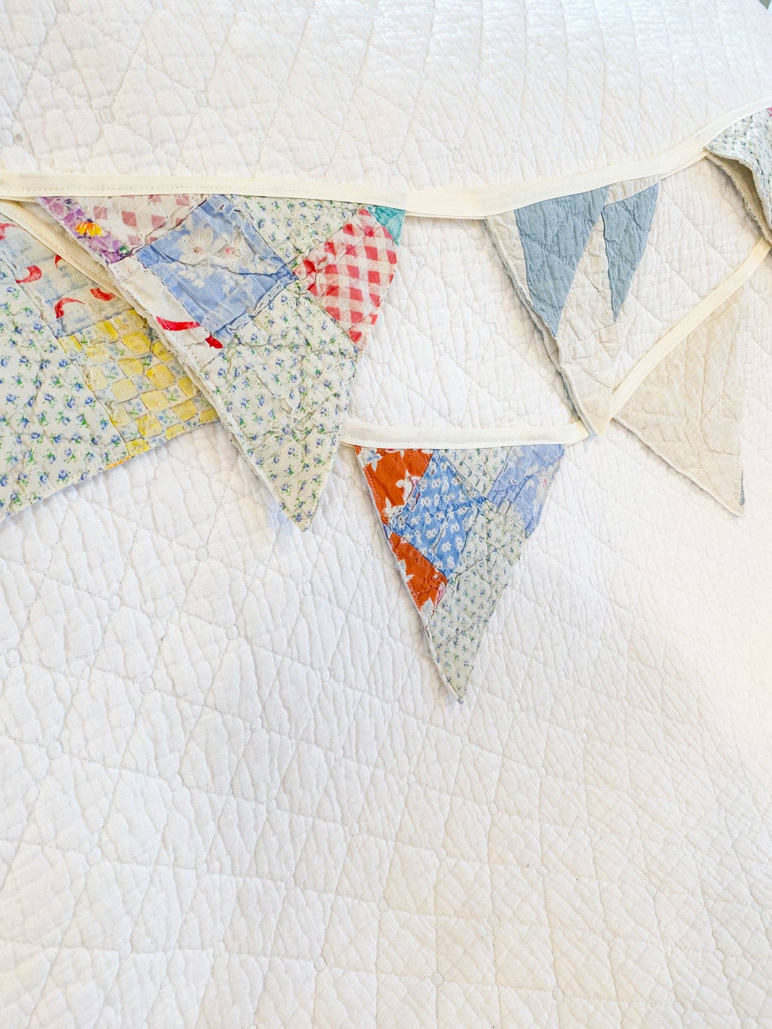 Dellwood Designs - Wholesale Bunting/Garland - Vintage Quilt Flag Garland - Assorted Quilts4