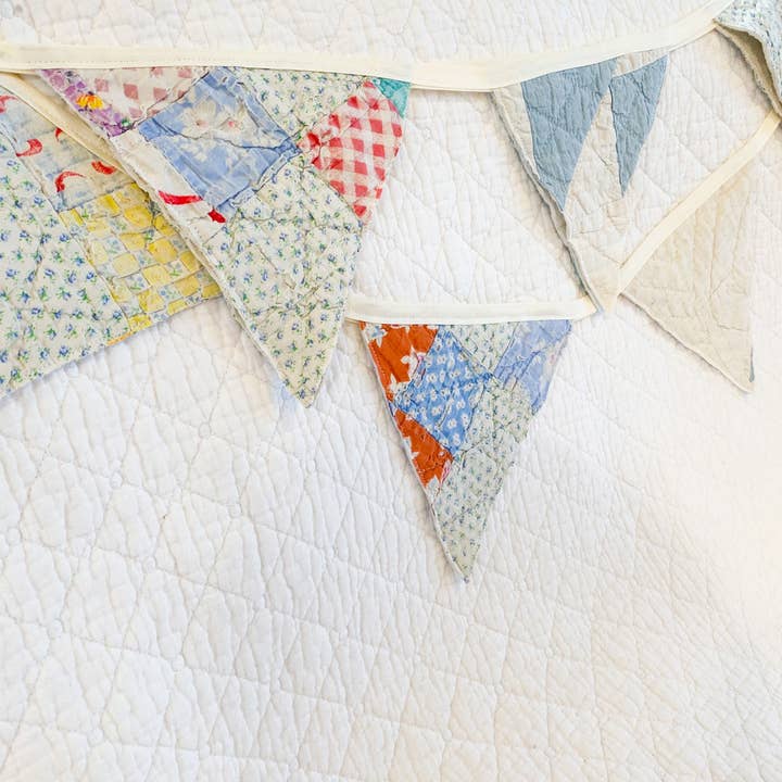 Dellwood Designs - Wholesale Bunting/Garland - Vintage Quilt Flag Garland - Assorted Quilts4
