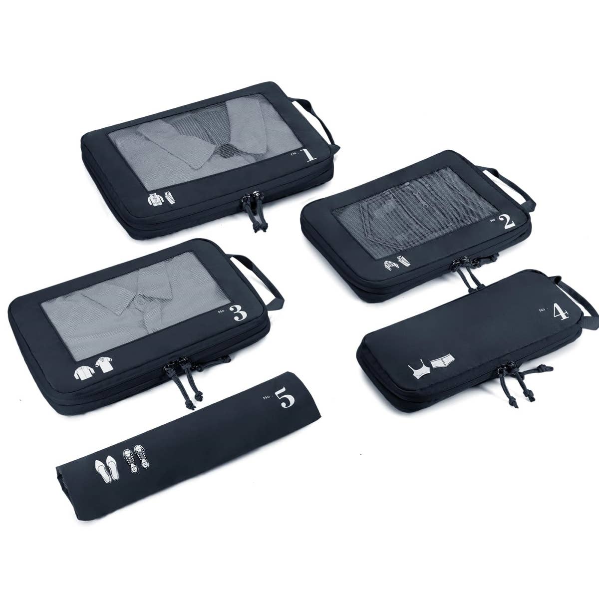 wandf - Wholesale Travel Set - 5 Set Compression Packing Cubes for Suitcases Organiser Bags9