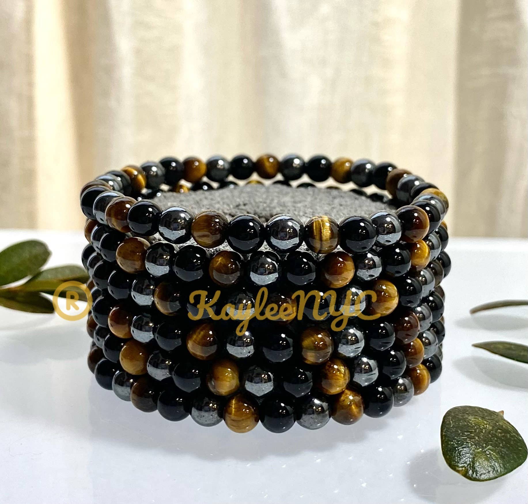 KayleeNYC – Engroshandel Perlearmbånd – 7,5" Beskyttelse 6mm Krystalarmbånd2