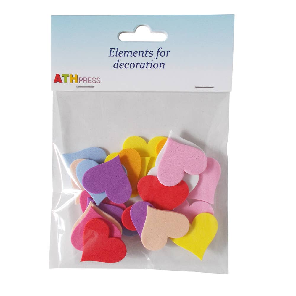 ATHobby Do It Yourself - Wholesale Craft Supplies - Mixed Colors Die-Cut Shapes Hearts EVA Foam for DIY1