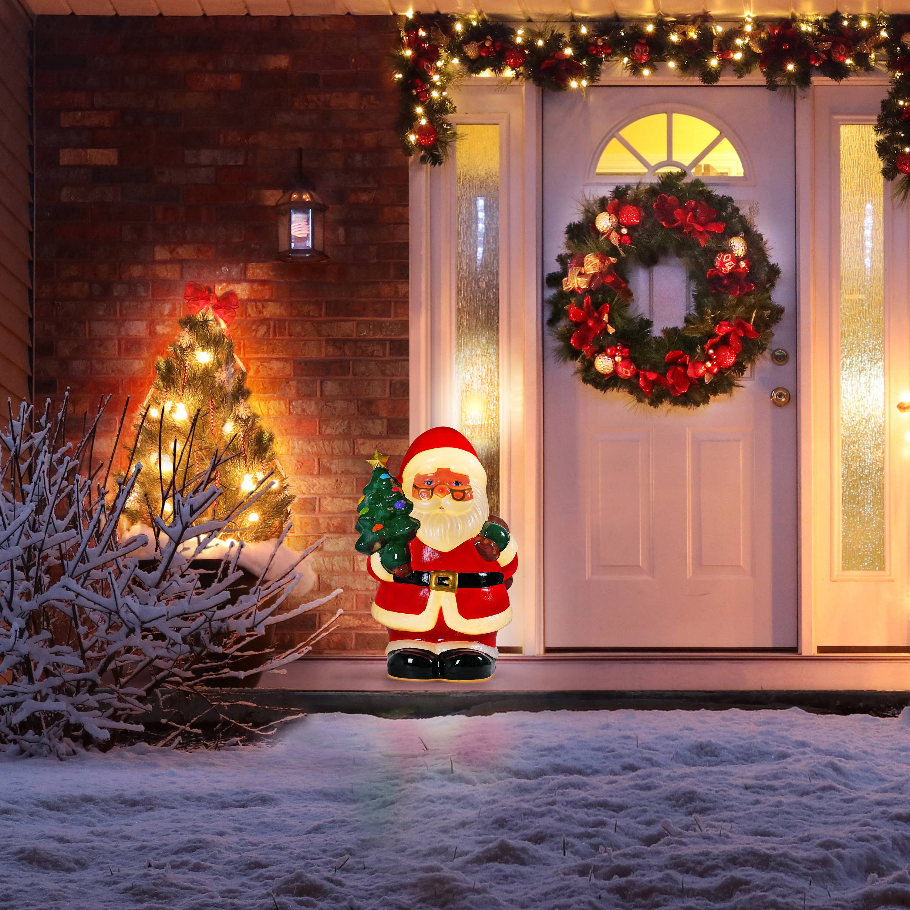 Mr. Christmas - Wholesale Christmas Decoration - 24 In. Lit Santa Blow Mold1