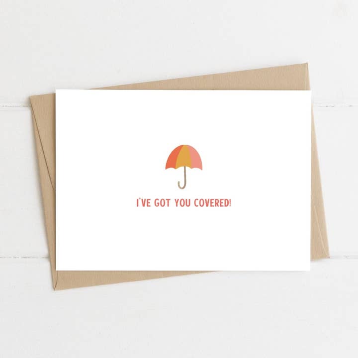 Love Pun Greeting Card - Umbrella for wholesale by Be Well Stationery
