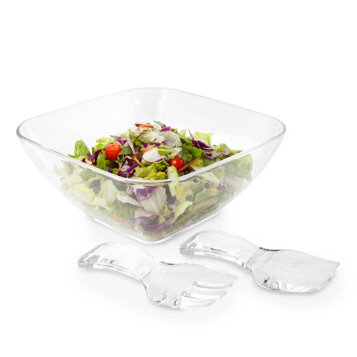 Huang Acrylic - Wholesale Serve Bowl - Large Square Salad Bowl