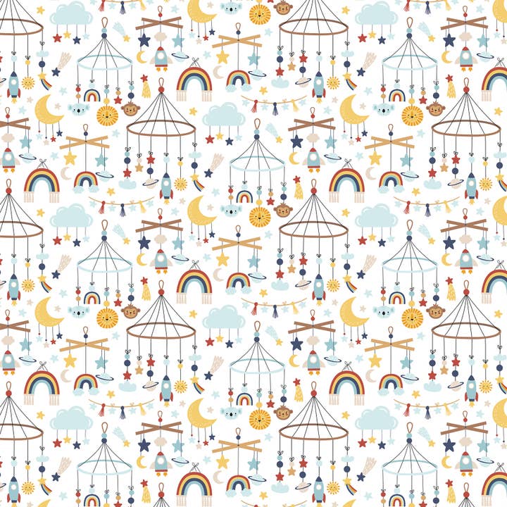 Baby On Board Boy Sleep Tight Mobiles Patterned Paper for wholesale by Echo Park Paper Co.