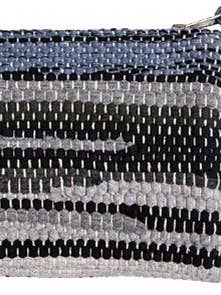 Sac à chiffon en coton recyclé Hippie Chic™ - Pochette zippée - Noir pour la vente par Jafsons International