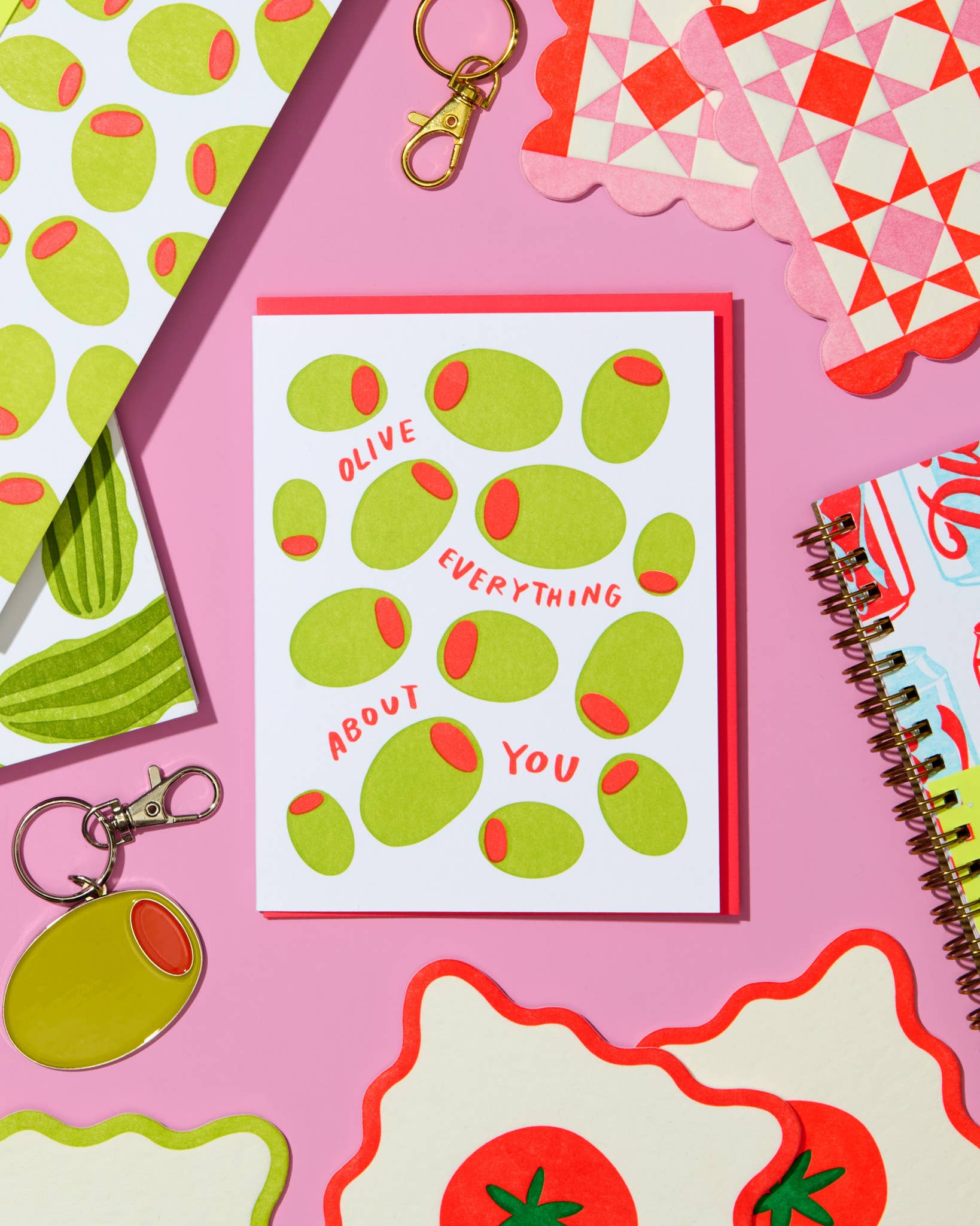 And Here We Are – Engroshandel Kærlighedskort – Oliven Alt ved dig Bogtryk Madkærlighedskort - Fremstillet i USA