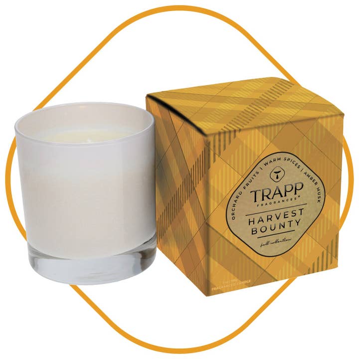 Seasonal Candle Harvest Bounty 7 oz. Candle in Signature Box for wholesale by Trapp Fragrances