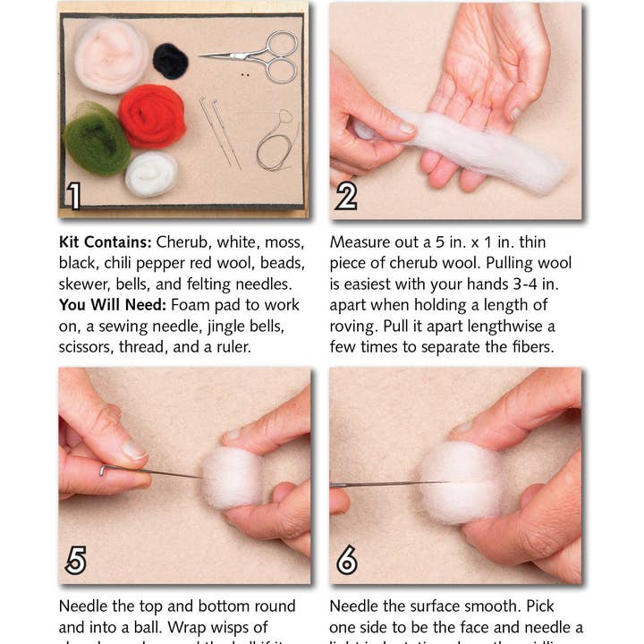 Woolpets - Wholesale DIY Craft Kit - Roly Poly Elves Felting Kit