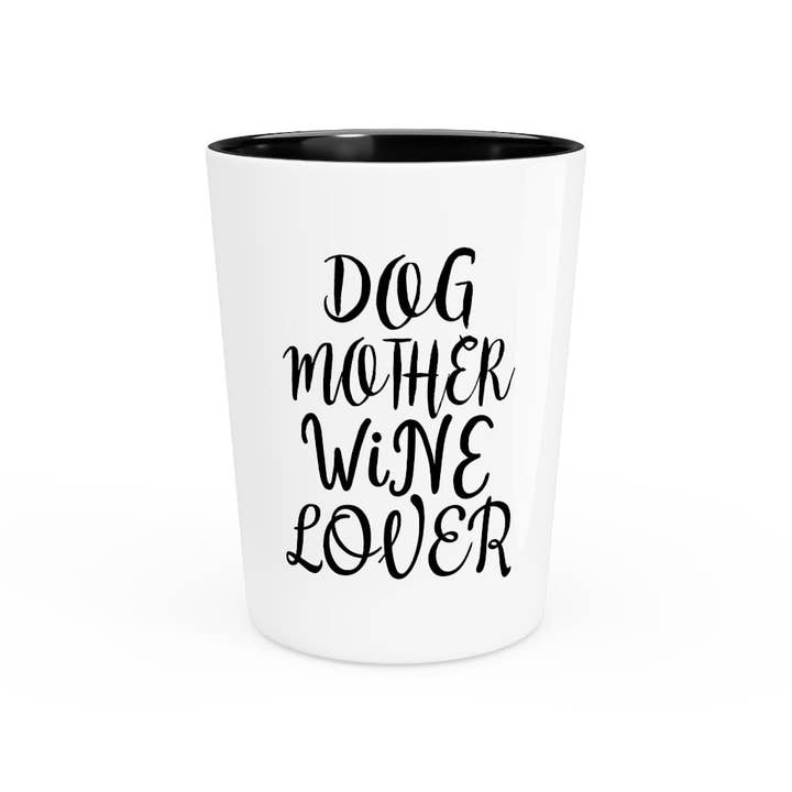 Schwarz Schnapsglas-Party-Tequila aus Keramik, lustige Liebe, Hund, Mütter, die sarkastischen Spruch „Mama Doggos“, urkomische Hunde, Mama Margarita, Wein für Enthusiasten, trinken für den Großhandel auf Faire