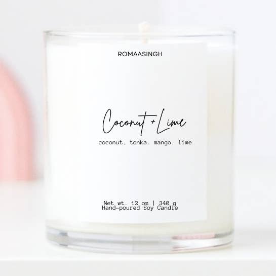 Vela Soja Coconut + Lime para venta al por mayor de ROMAASINGH LLC