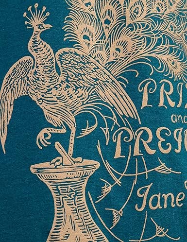 Ann Arbor Tees - Vendita all'ingrosso Maglietta serigrafata - Donna - Maglietta scollata a V da donna "Orgoglio e Pregiudizio" di Jane Austen5