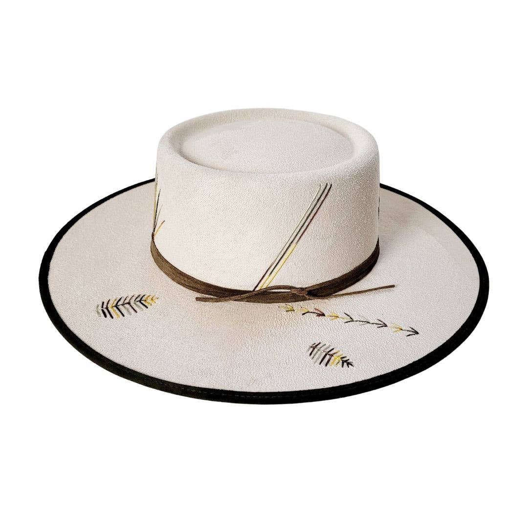 Bege e verde Chapéu feminino REESE Crown Crown Verde e Bege para venda a revendedores na Faire6