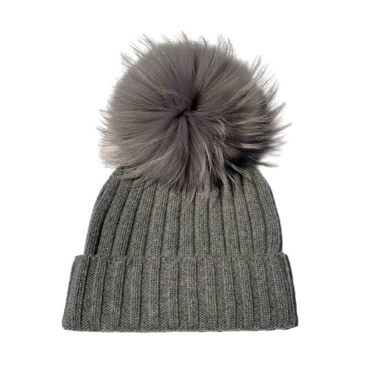 INARA - Cashmere Mütze Grau for wholesale by BELLA' MI