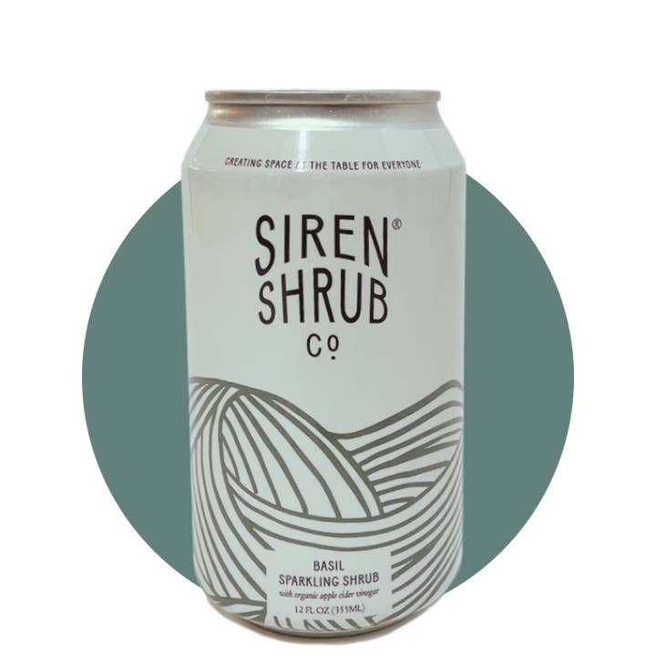 Basil Sparkling Shrub (4 PK) for wholesale by Siren Shrub Company LLC