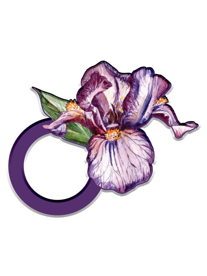 Set da 6 portatovaglioli in acrilico con design Iris per la vendita all'ingrosso da parte di Sobre Meza