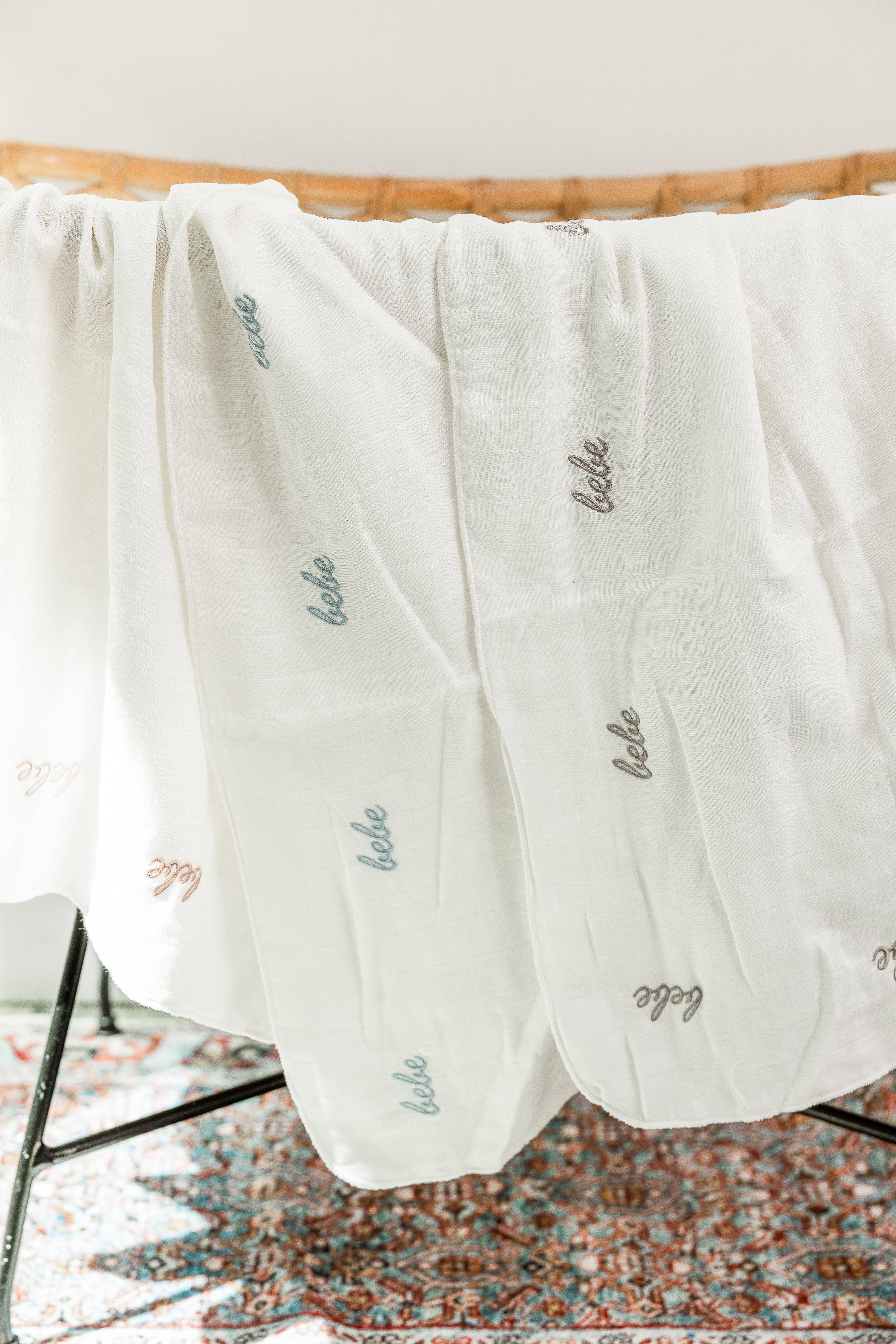 Hush.Shop - Wholesale Swaddle - Baby - Bebe Embroidered Swaddle9