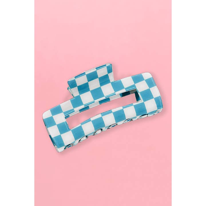 Little Daisy Closet - Wholesale Hair Clip - Women's - LDC Checkered Print Hollow Out Hair Clip5