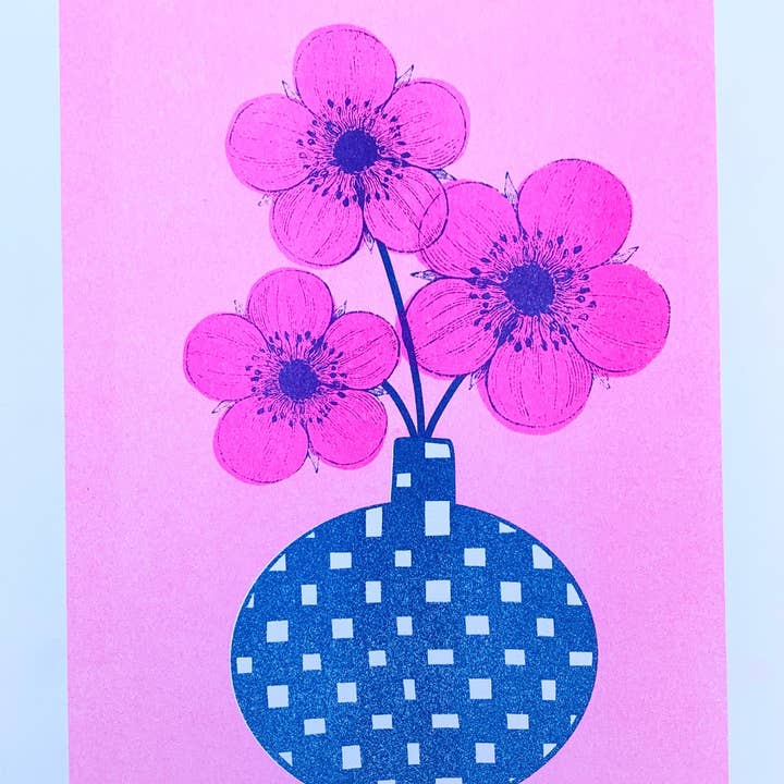 Impression Risograph - Rose 8,5x11 pour la vente par StitchPrism