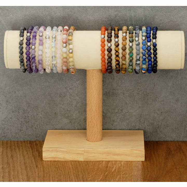 Merveilles du Monde - Wholesale Jewelry Set - Set of 18 Natural Stone Bracelets for Women