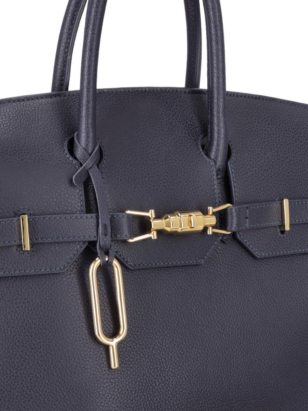 Quarzovivo - Wholesale Handtas met handvat - Dames - Handtas van Italiaans leer met flesstructuur - Agata8