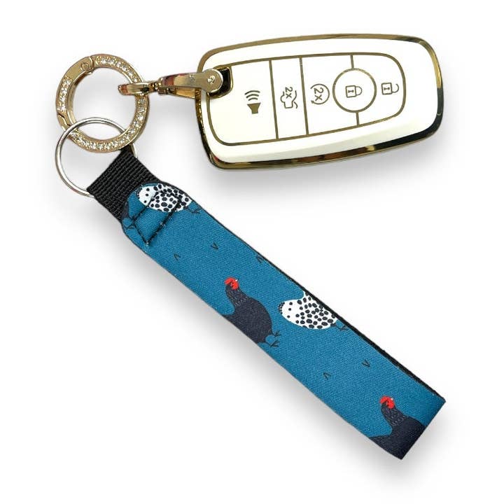 Chickens Wristlet Keychain for wholesale by Drink Handlers