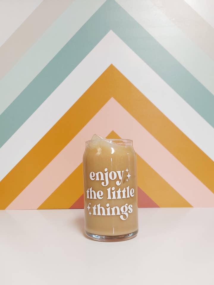 Verre à café glacé en canette de bière, profitez des petites choses pour la vente par AliceJoyCreations