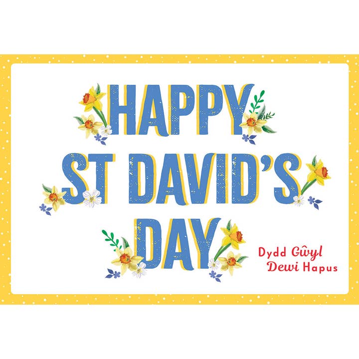 Piccadilly Greetings - Wholesale St. David's Day Card - St David's Day Card, Type & Daffs
