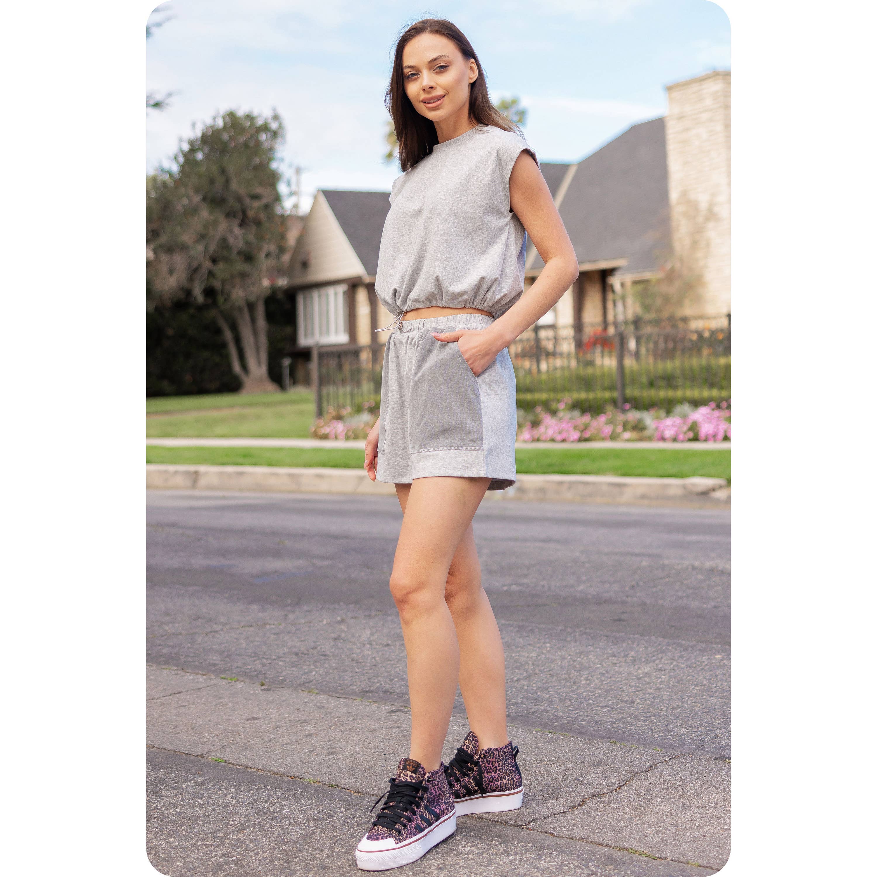 Strut & Bolt - Wholesale Knit Top - Women's - Drawstring Knit Cap Tee Top9