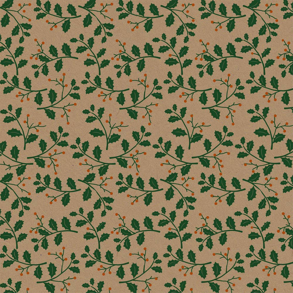 The Unique Paper Company - Vente Rouleau de papier cadeau - Rouleau de papier cadeau écologique motif forêt de Noël (12)0