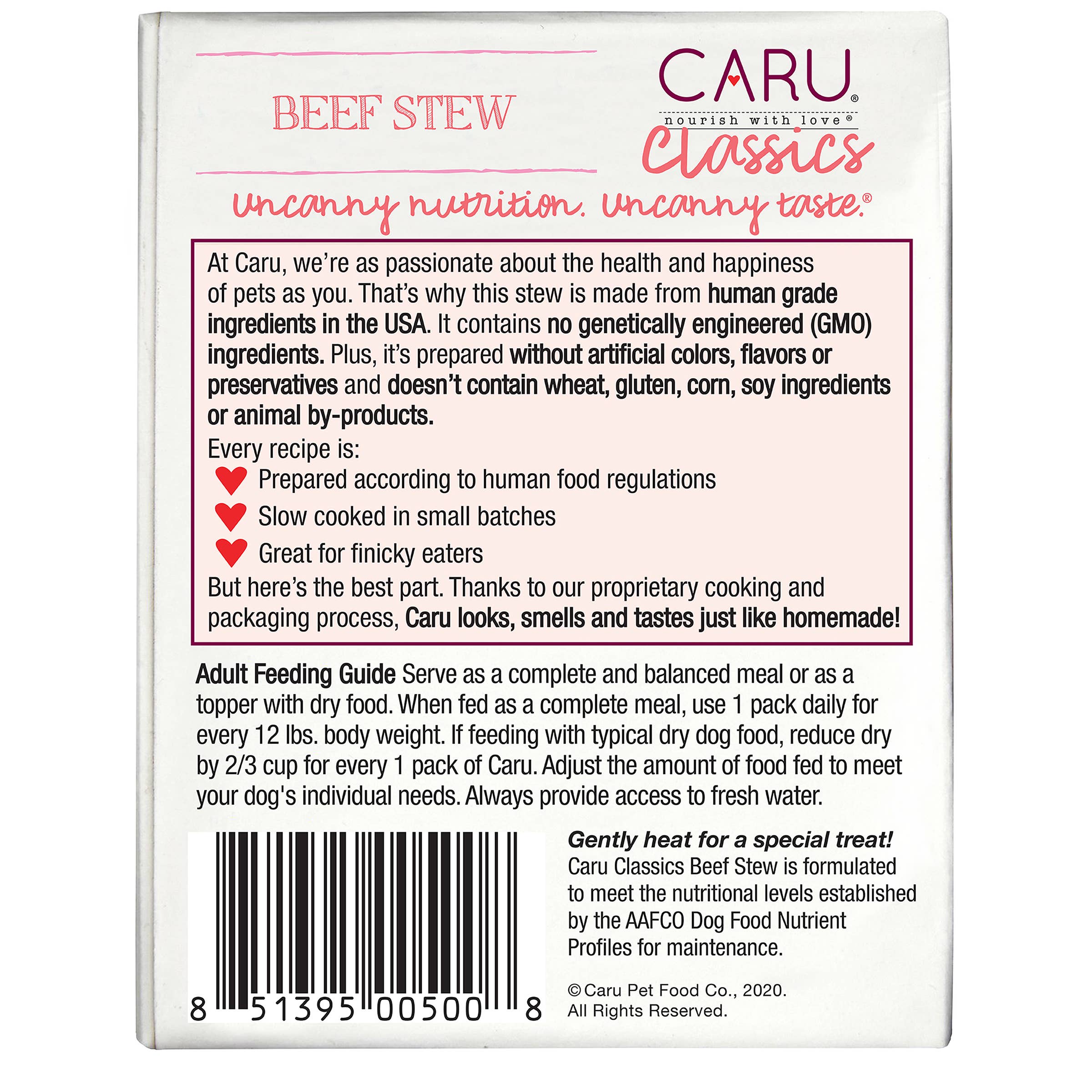 Caru - Wholesale Pet Food - Dog - Caru Classics Beef Stew for Dogs1