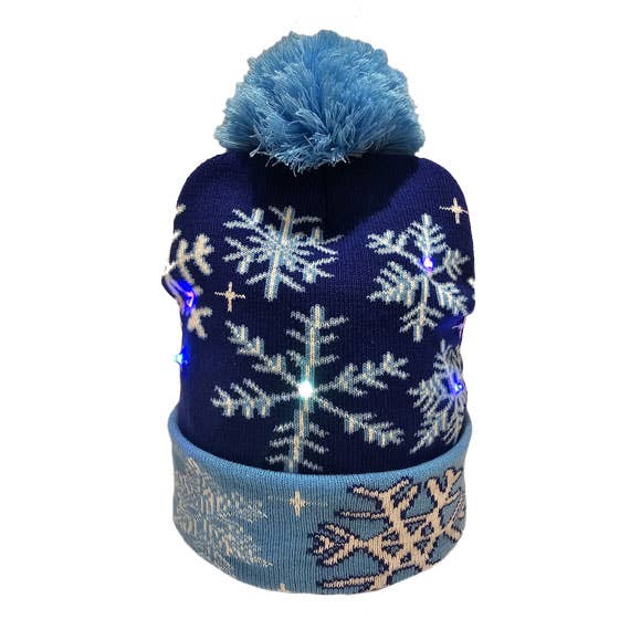 Access by Mediterranean Concepts – Gorro - Mulher por atacado – Chapéu LED Snowflake Light Up