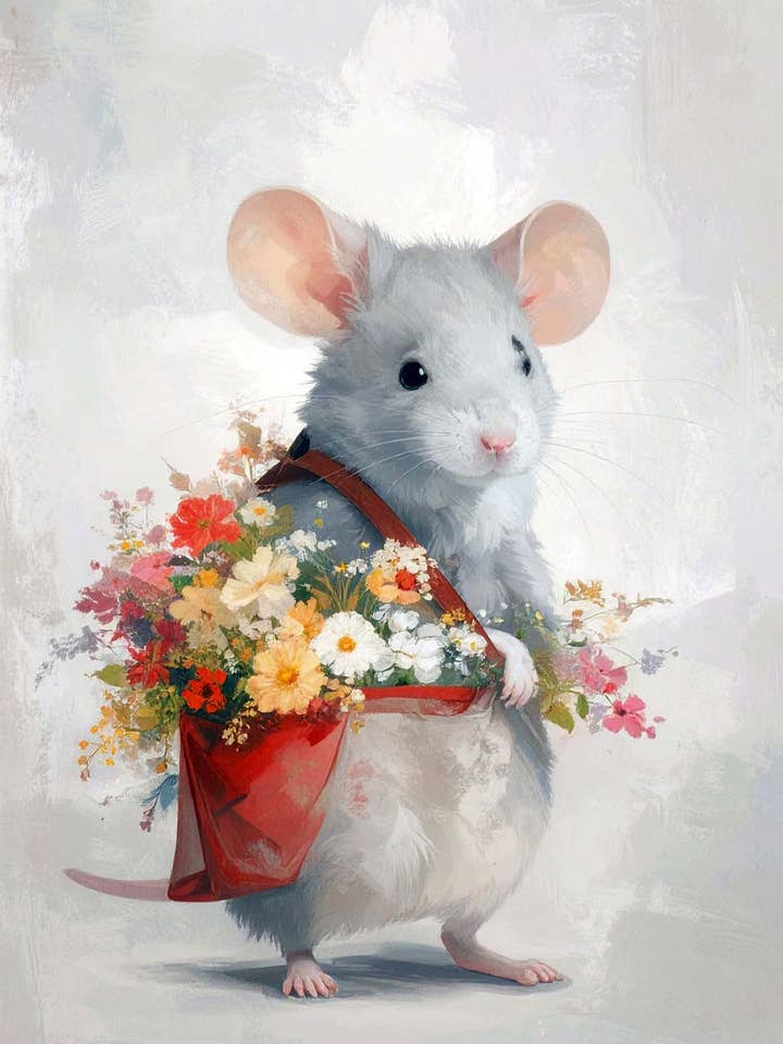 Bouquet de Souris | FTS340 | Artist: Stewart Smith- for wholesale by Masala Cards