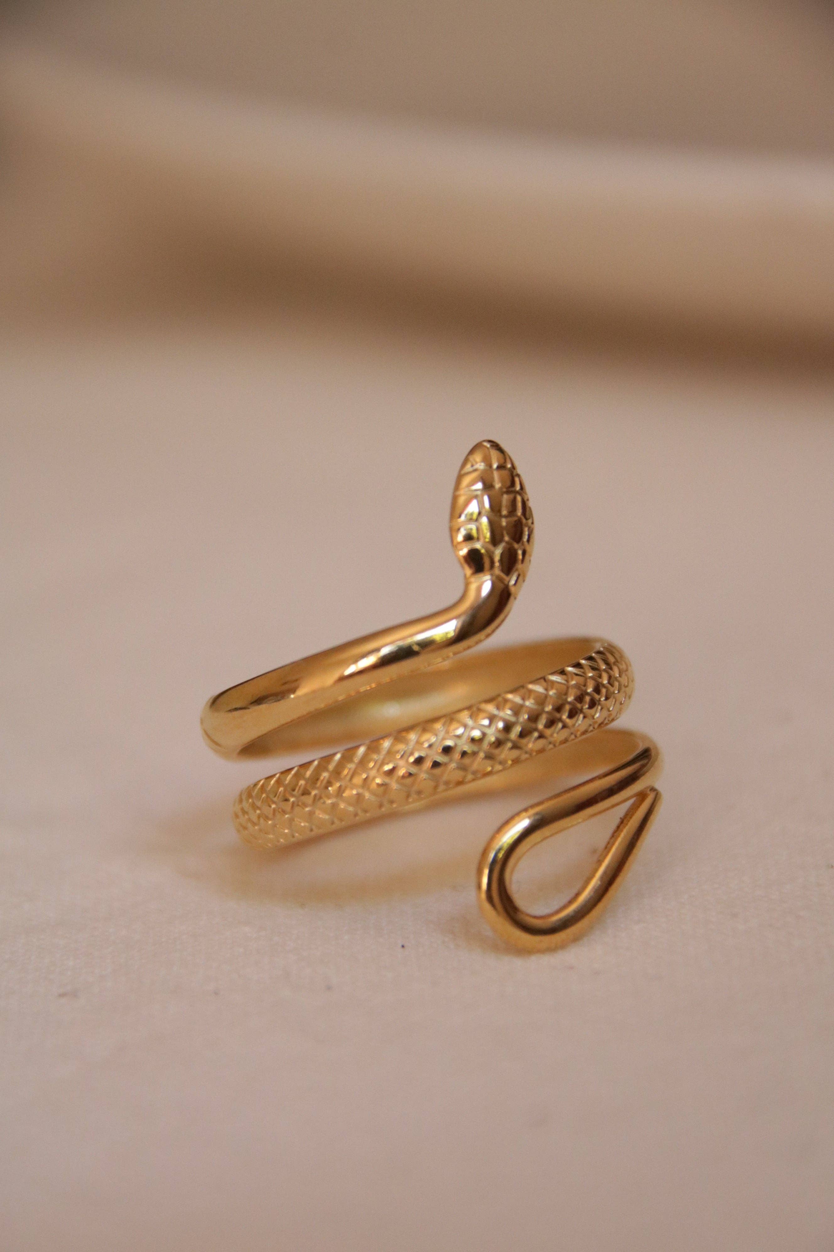 Positiva Jewelry - Wholesale Cocktail/Statement Ring - Goldener Schlangenring2