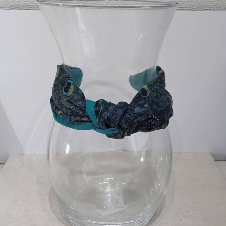 Bee my Oyster - Wholesale Fashion headband – women's - Hairband Liberty of London Peacock Feather Cotton Fabric Bes4