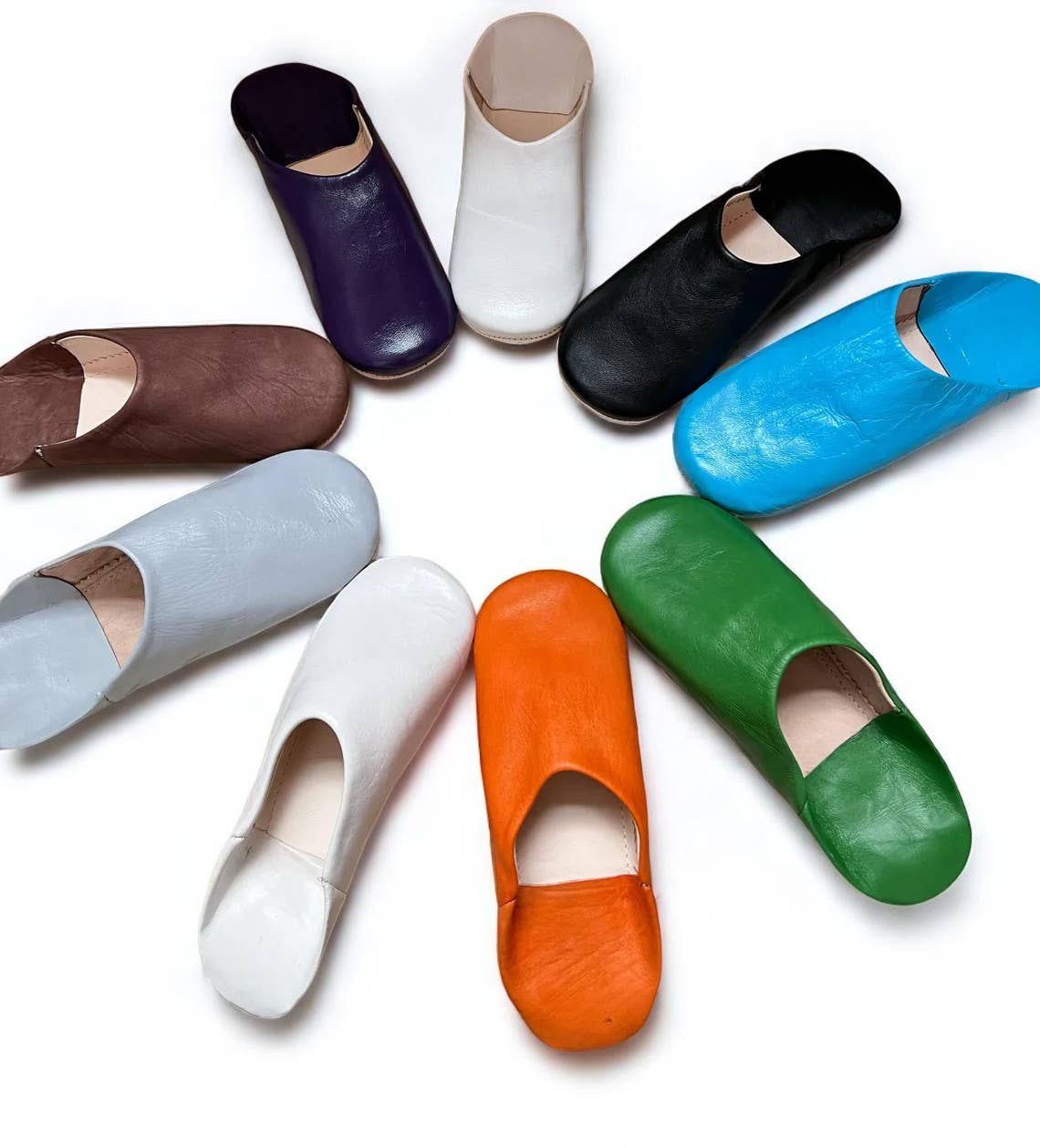 Melecraft – wholesale Slippers – Women's – Handmade Moroccan Leather Slippers – Color Options3