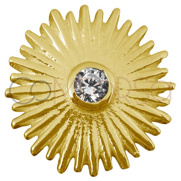 Zonnehanger met zirkonia 14mm 925 zilver voor wholesale door COM FORSA SL