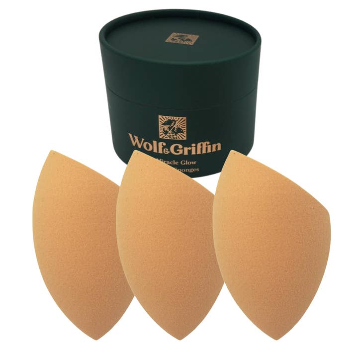 Wolf & Griffin – wholesale Make-up sponge/blender – Wolf & Griffin Miracle Glow Blender Sponges (pack of 3)2
