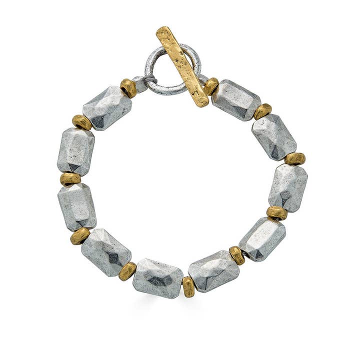 Blandad metallrektangelpärlarmband för wholesale av Loni Paul Jewelry